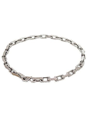 Louis Vuitton Louis Vuitton Collier Chain Monogram M00307 Metal Silver Necklace LV 0569 LOUIS VUITTON Men's (view 2)