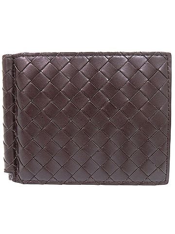 Bottega Veneta Bottega Veneta Intrecciato Leather Brown Bi-fold Wallet Billfold 0512 BOTTEGAVENETA Men's (view 1)
