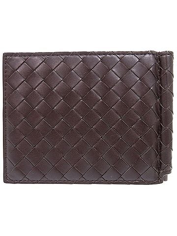 Bottega Veneta Bottega Veneta Intrecciato Leather Brown Bi-fold Wallet Billfold 0512 BOTTEGAVENETA Men's (view 2)