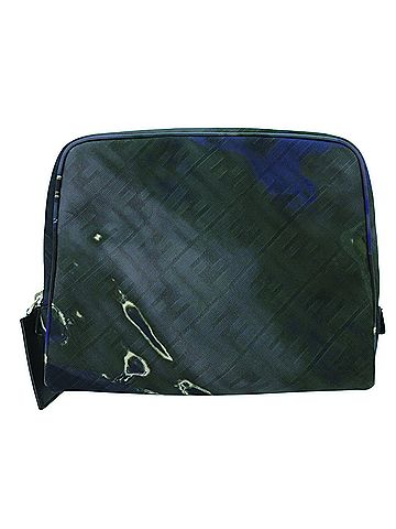 Fendi Fendi Zucca Pattern Scratch FF Logo 7N0116 Second Bag Fabric Calf Black 0371FENDI Men's (view 2)