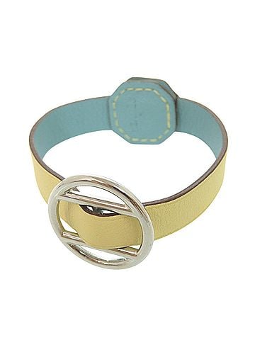 Hermès Hermes Petit H Bracelet, Veau Swift Leather, Yellow/Light Blue, 1022HERMES (view 1)
