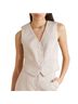 Veronica Beard 53% Linen 29% Viscose 2% Elastane 100% Polyester Ivory Vest Size 2 - photo 1