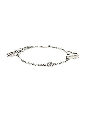 Louis Vuitton Louis Vuitton Essential V Metal Bracelet, Silver, Women's, M63198 h32250a (view 2)