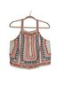 Anthropologie Graphic Floral Orange Ivory Tank Top Size 12 - photo 1