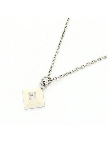 Hermès Hermes Medor Cupid Necklace, Ivory Silver Metal Pendant Choker, Women's (view 1)