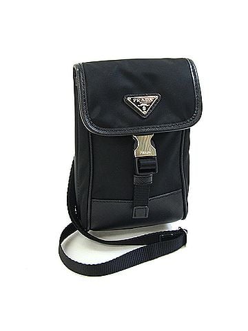 Prada Prada Shoulder Bag 2ZH109 Black Nylon Leather Pouch Crossbody Phone for Men and Women PRADA (view 1)