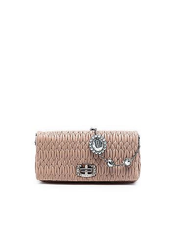 Miu Miu Matelasse Nappa Crystal Chain Satchel (view 1)