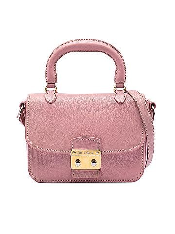 Miu Miu Goatskin Madras Top Handle Bag (view 1)