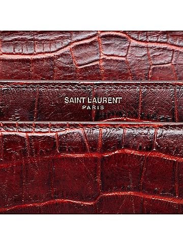 Saint Laurent Medium Croc Embossed Leather Monogram Sunset Crossbody (view 2)