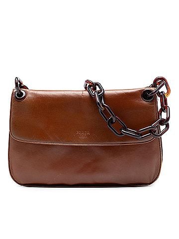 Prada Goatskin Madras Swing Chain Shoulder Bag (view 1)