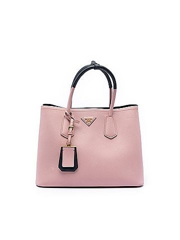 Prada Medium Bicolor Saffiano Cuir Double Satchel (view 1)