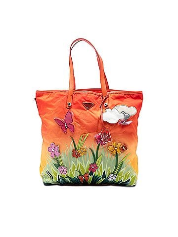 Prada Limited Edition Saffiano Trimmed Tessuto Garden City Tote (view 1)