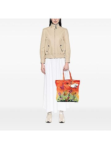 Prada Limited Edition Saffiano Trimmed Tessuto Garden City Tote (view 2)