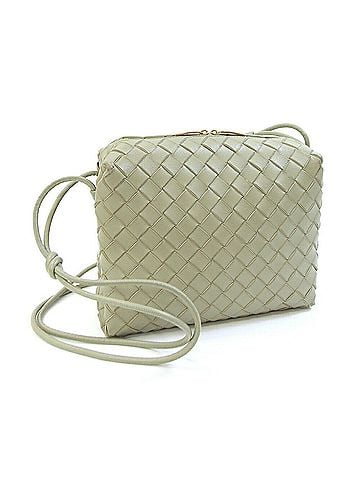 Bottega Veneta Bottega Veneta Shoulder Bag Intrecciato Small Loop Camera 723548 Travertine Leather Crossbody Pouch Light Khaki Women's BOTTEGA VENETA (view 1)