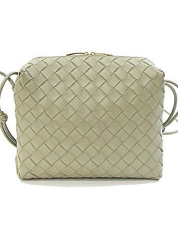 Bottega Veneta Bottega Veneta Shoulder Bag Intrecciato Small Loop Camera 723548 Travertine Leather Crossbody Pouch Light Khaki Women's BOTTEGA VENETA (view 2)