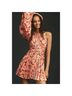 Acler 100% Polyester Floral Red Pink Cocktail Dress Size 4 - photo 4
