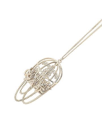 Chanel Chanel necklace, birdcage design, Coco Mark rhinestone, B20 B. CHANEL. (view 1)