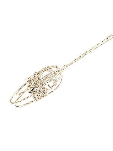 Chanel Chanel necklace, birdcage design, Coco Mark rhinestone, B20 B. CHANEL. (view 2)