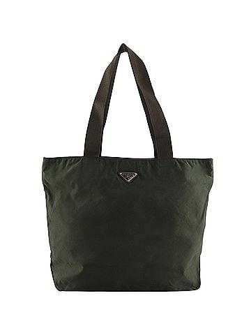 Prada Prada tote bag, nylon, khaki, A4 size, double zipper, unisex. (view 1)