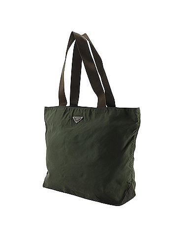 Prada Prada tote bag, nylon, khaki, A4 size, double zipper, unisex. (view 2)