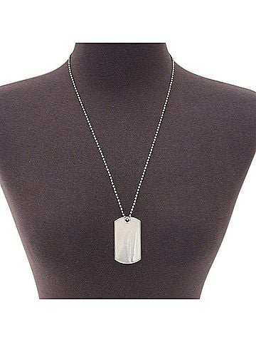 Gucci Gucci Dog Tag Necklace, Ball Chain, Sterling Silver 925, Approx. 31.6g, Unisex (view 2)