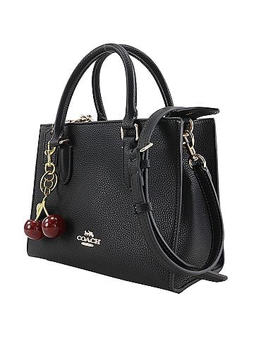 Coach Coach Maggie Small Tote Handbag 2-Way Shoulder Bag Cherry Blossom CY668 Leather Black A5 Women's (view 2)
