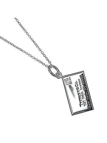 Tiffany & Co. Tiffany & Co. Envelope Letter 1P Necklace, 727 Fifth Ave, NY, New York. Vintage, Rare, Sterling Silver 925 x Diamond, Approx. 4g, Unisex. (view 1)