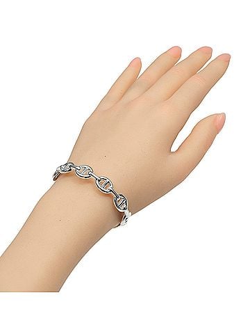 Hermès Hermes Chaine d'Ancre Anchene ST Bracelet, Sterling Silver 925, Made in Italy, 21AB299510, Approx. 18.1g, Unisex. (view 2)