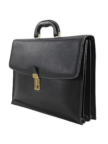 Bally Bally Briefcase Business Bag Leather Black A4 Flap for Men (view 2)