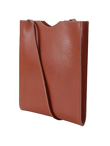 Hermès Hermes Omenito Shoulder Bag, Box Calf Leather, Reddish Brown, Open Type, Unisex (view 2)