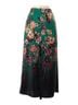 Alice + Olivia 100% Polyester Floral Green Black Silk Skirt Size 0 - photo 2
