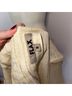 Flax 100% Linen Tan Ivory Long Sleeve Blouse Size S - photo 6