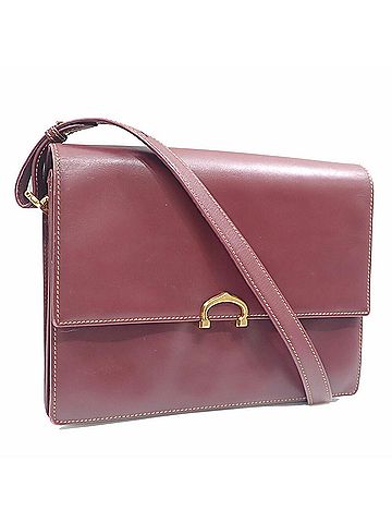 Cartier Cartier Shoulder Bag, Must Line, Women's, Bordeaux Leather (view 1)