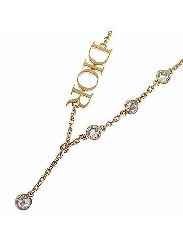 Christian Dior Christian Dior Dior Necklace for Women, GP Crystal, Gold Color, A4045521 (view 1)