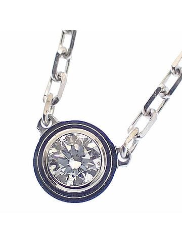 Cartier Cartier Damour Necklace, Small, Women's, Diamond, 18K White Gold, 3.0g, 750 CRB7215900 (view 1)