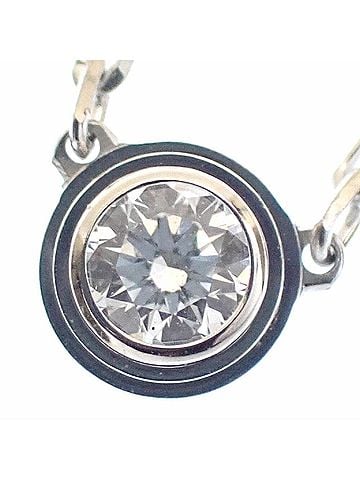 Cartier Cartier Damour Necklace, Small, Women's, Diamond, 18K White Gold, 3.0g, 750 CRB7215900 (view 2)