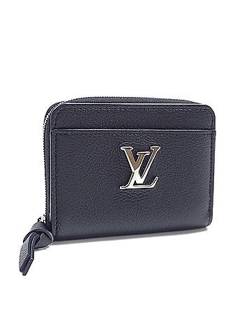 Louis Vuitton Louis Vuitton Lockme Zippy Coin Purse for Women, M80099, Noir Black, Round (view 1)