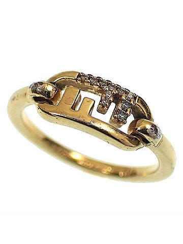 Fendi Fendi ring for women, GP (medium), gold color. (view 1)