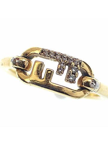 Fendi Fendi ring for women, GP (medium), gold color. (view 2)