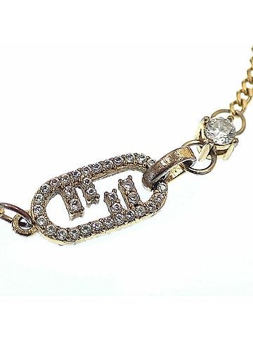 Fendi Fendi bracelet for women, gold GP with rhinestones. (view 2)