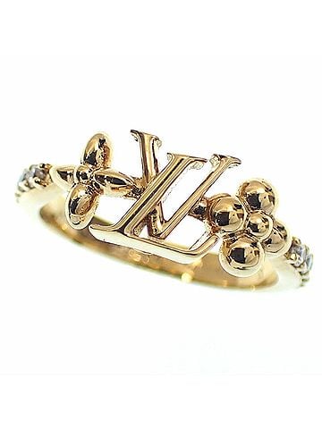 Louis Vuitton Louis Vuitton Iconic Ring for Women, Gold Color (S), M1461S, Monogram Flower Design. (view 2)