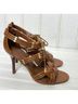 Tory Burch 100% Leather Brown Heels Size 9 1/2 - photo 3