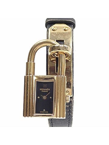 Hermès Hermes Kelly Watch, Ladies' Quartz GP Leather Strap, KT1.210, Battery-Powered, ?B Stamp, Circa 1998, with Padlock (view 1)