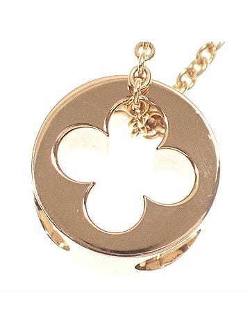 Louis Vuitton Louis Vuitton Pendant Empreinte Necklace for Women, 18K Yellow Gold, 6.1g, Q93674, 750 Gold (view 2)