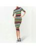 Alice + Olivia Graphic Multi Color Cocktail Dress Size 2 - photo 7