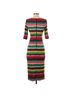 Alice + Olivia Graphic Multi Color Cocktail Dress Size 2 - photo 2