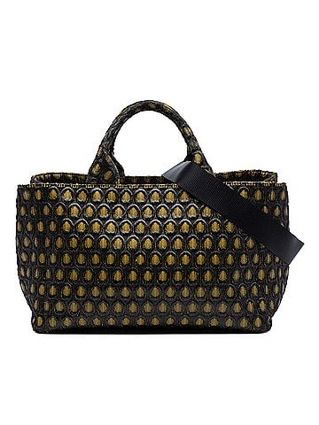 Prada Tessuto Broccato Canapa Tote (view 1)