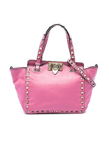 Valentino Mini Leather Rockstud Trapeze Satchel (view 1)