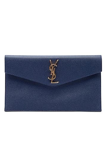 Saint Laurent Grain de Poudre Uptown Pouch (view 1)