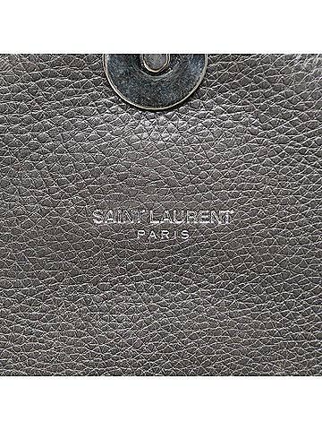 Saint Laurent Medium Chevron Sheepskin Monogram College Satchel (view 2)